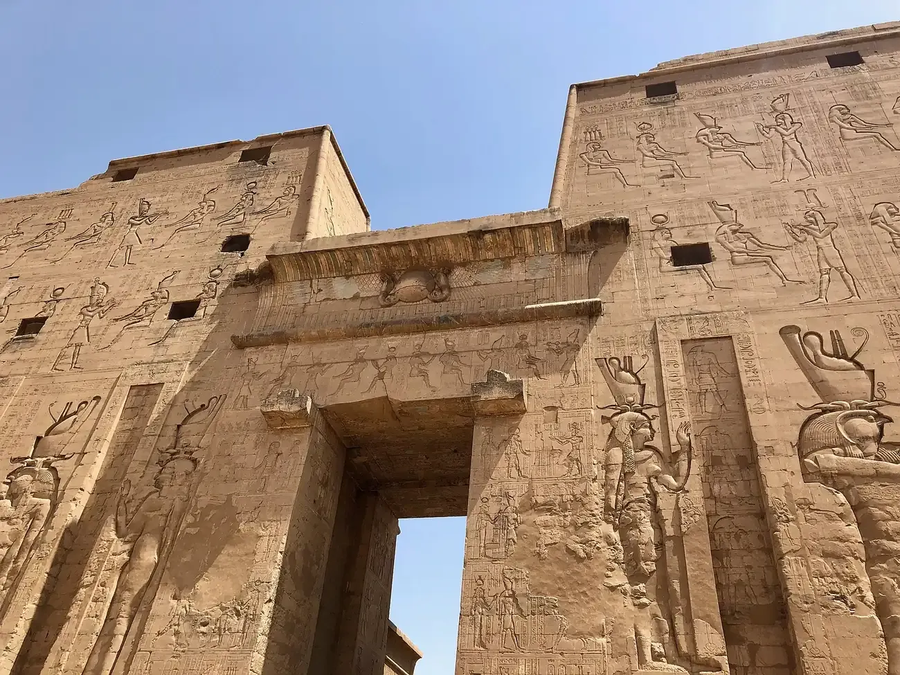 The great pylon of the temple of Horus at Edfu