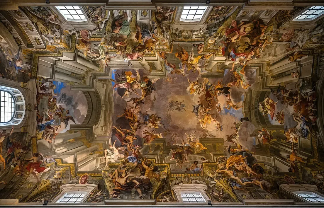 The false dome of Sant'Ignazio church in Rome