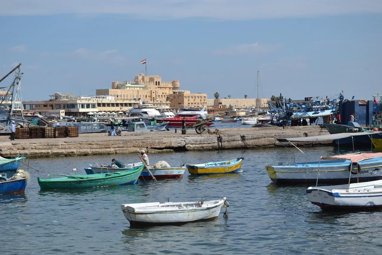 Fishing boats in the Eastern Harbour of Alexandria