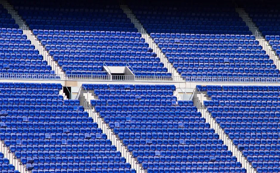 The stands of Camp Nou stadium in Barcelona