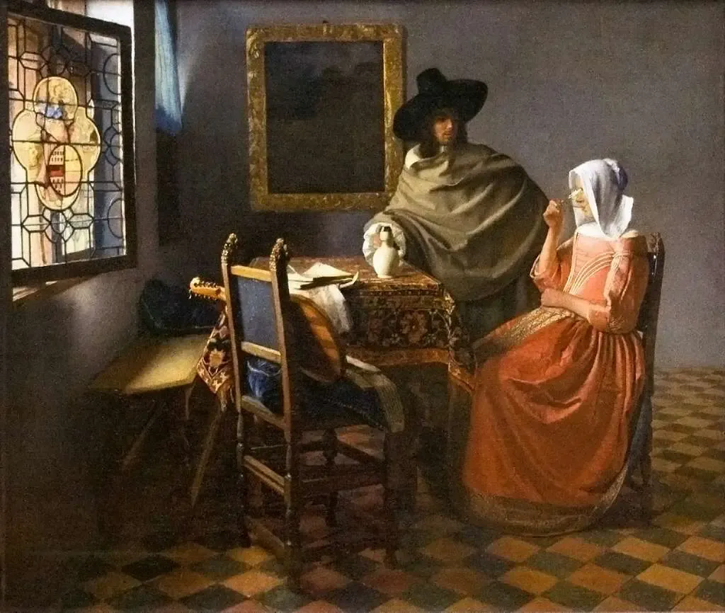 "The Wine Glass" by Johannes Vermeer