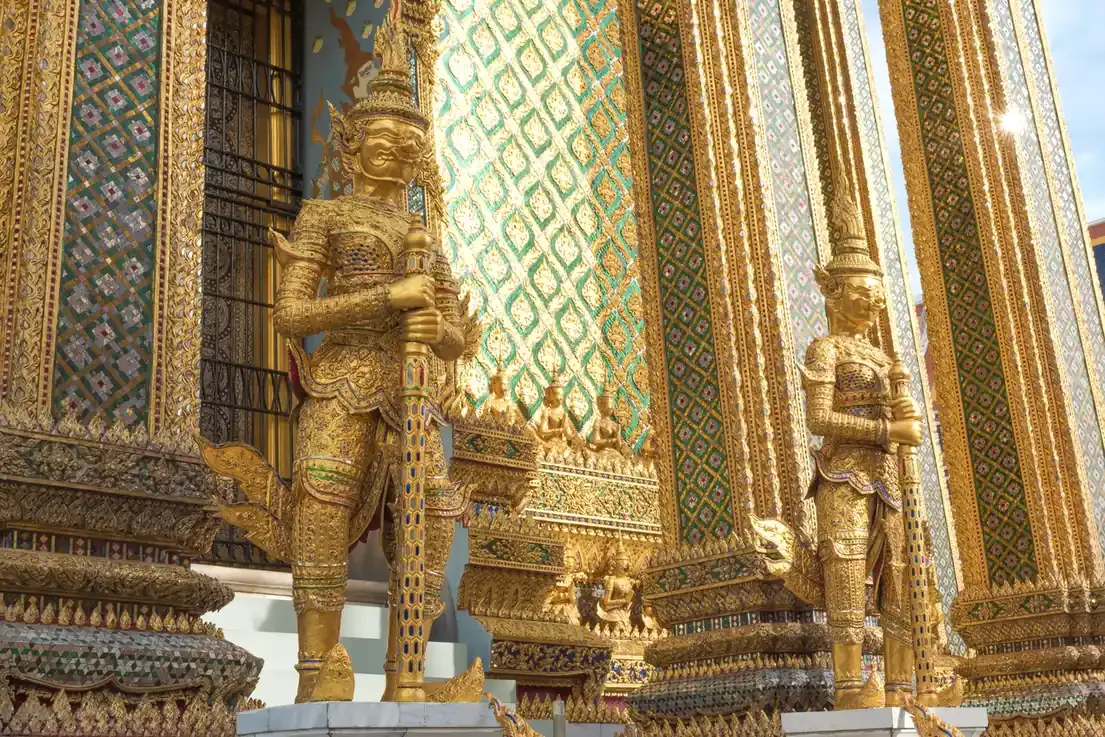 View across the Grand Palace complex in Bangkok.
