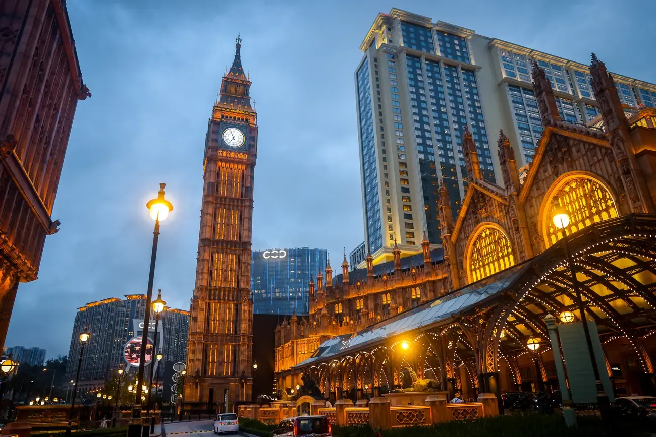 The Big Ben replica at The Londoner Macao on the Cotai Strip.