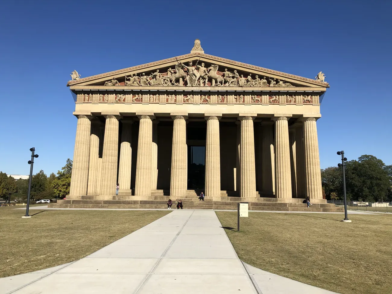 Full-scale replica of the Parthenon in Centennial Park, Nashville