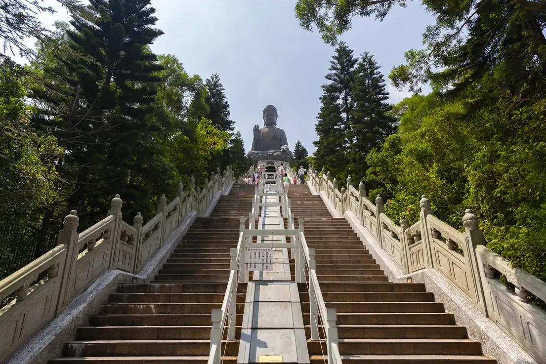 The staircase leading up to the Tian Tan Buddha, Hong Kong