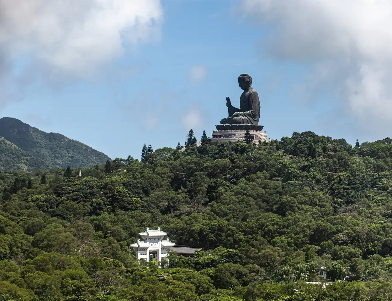 The Tian Tan Buddha statue on Lantau Island, Hong Kong