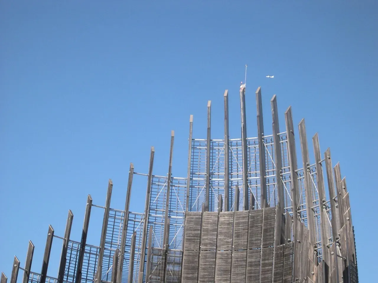 The wooden shells of the Tjibaou Cultural Centre in Noumea, New Caledonia