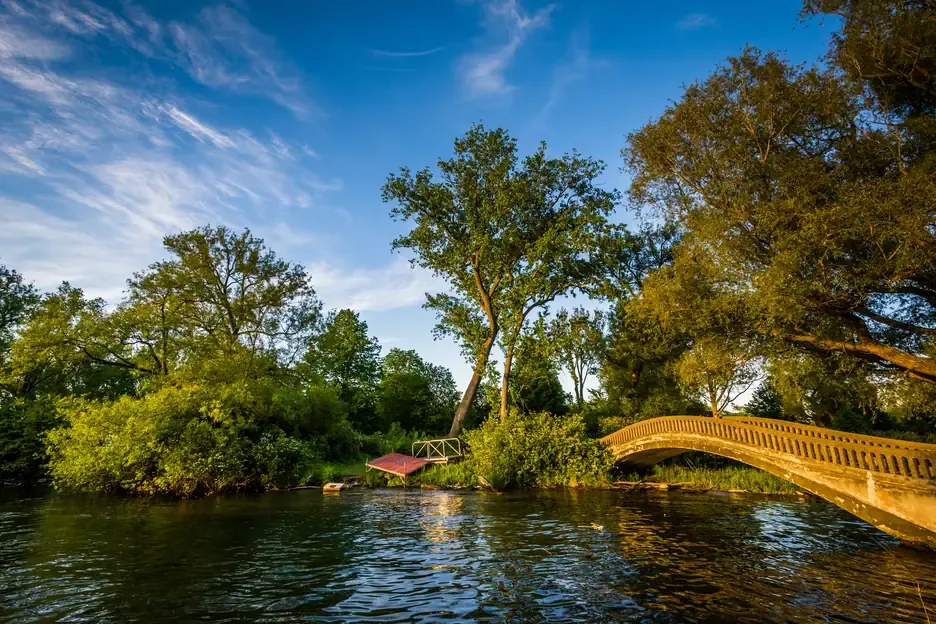A footbridge on Centre Island in the Toronto Islands