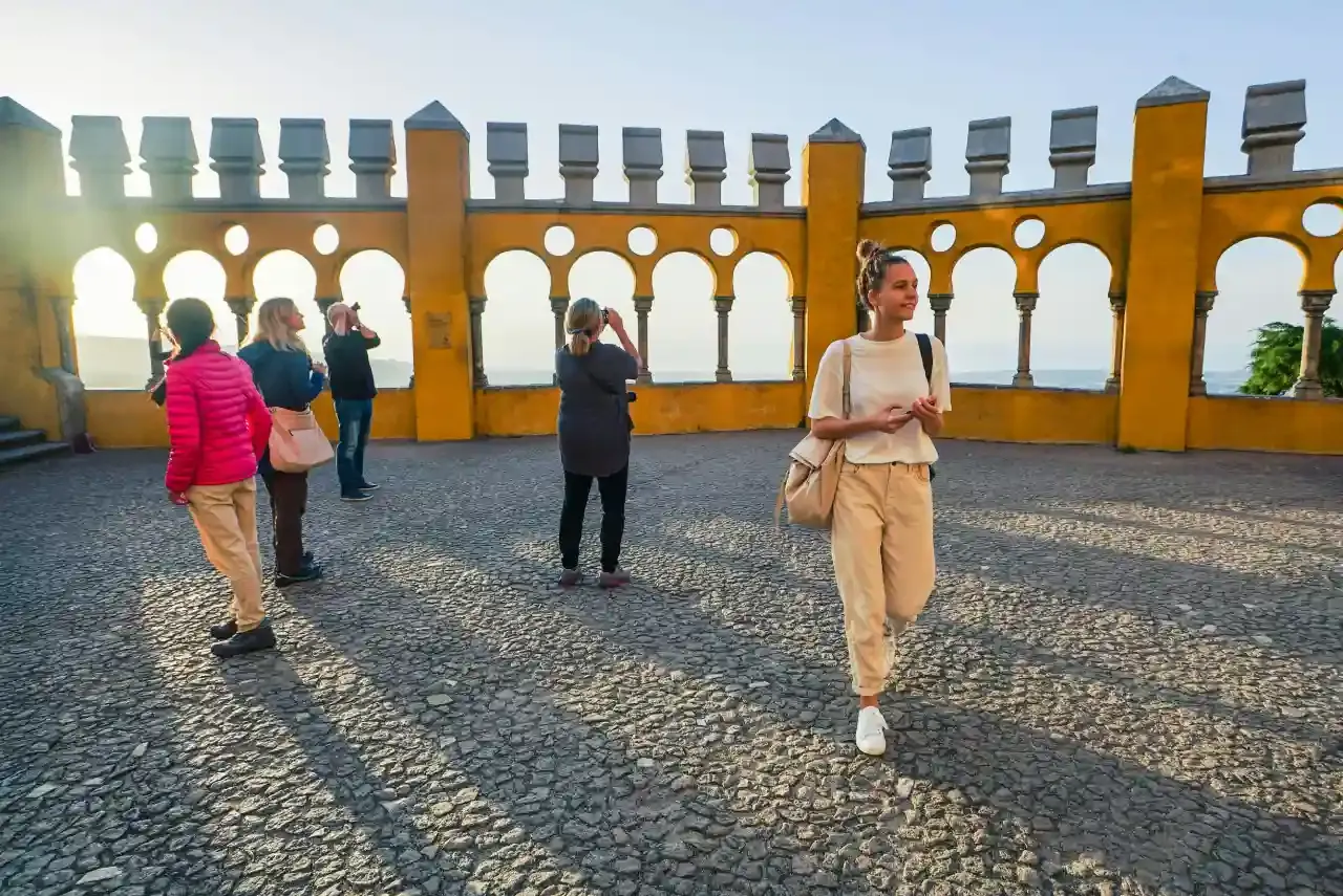 Tourists at the Pena Palace