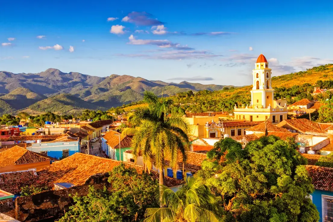 Aerial view of Trinidad, Cuba's colonial skyline