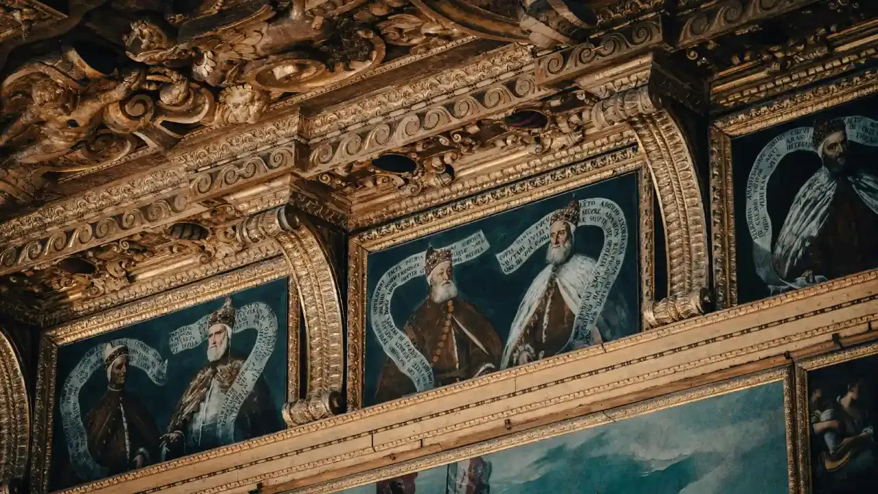 Upper frieze at Chamber of the Great Council