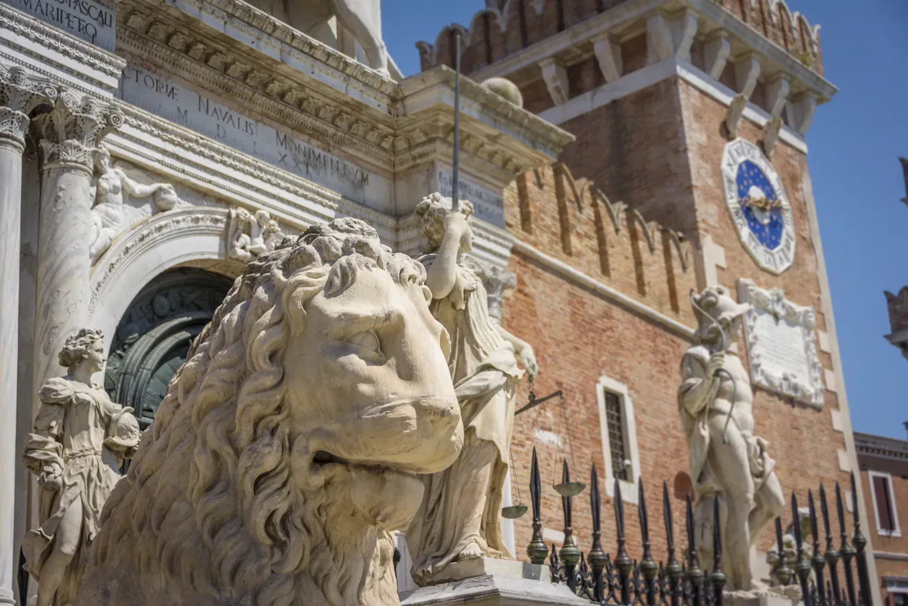 The Piraeus Lion at the entrance to the Venetian Arsenal