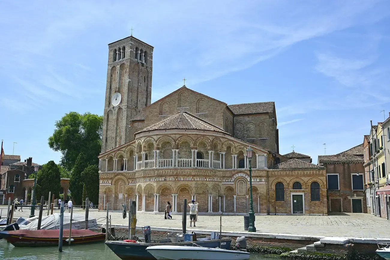 The arcaded apse and bell tower of the Basilica of Santi Maria e Donato on Murano, Venice