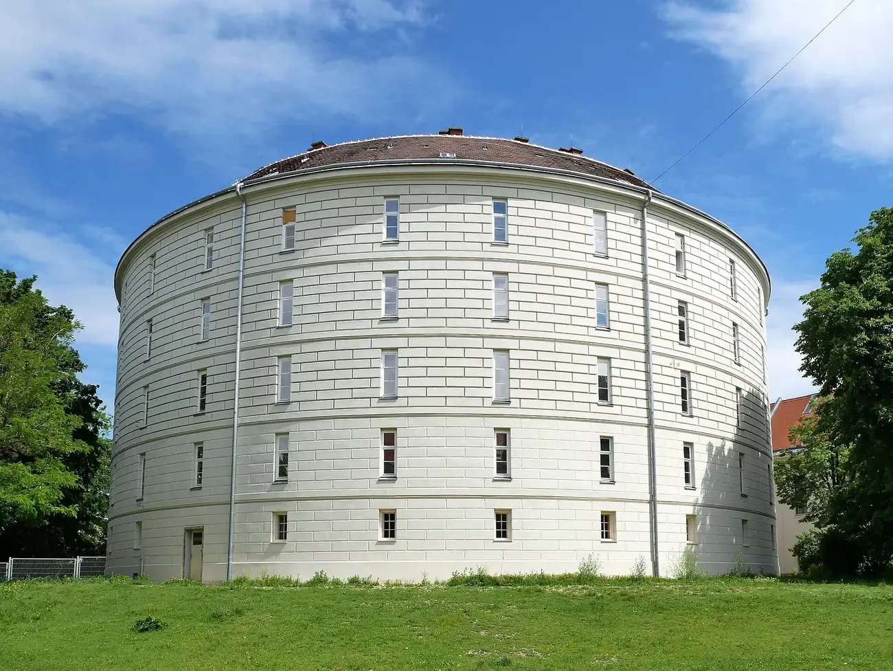 Exterior of the circular Narrenturm tower in Vienna, the former eighteenth century asylum