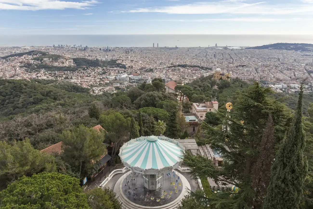 A view of Barcelona from Tibidabo mountain
