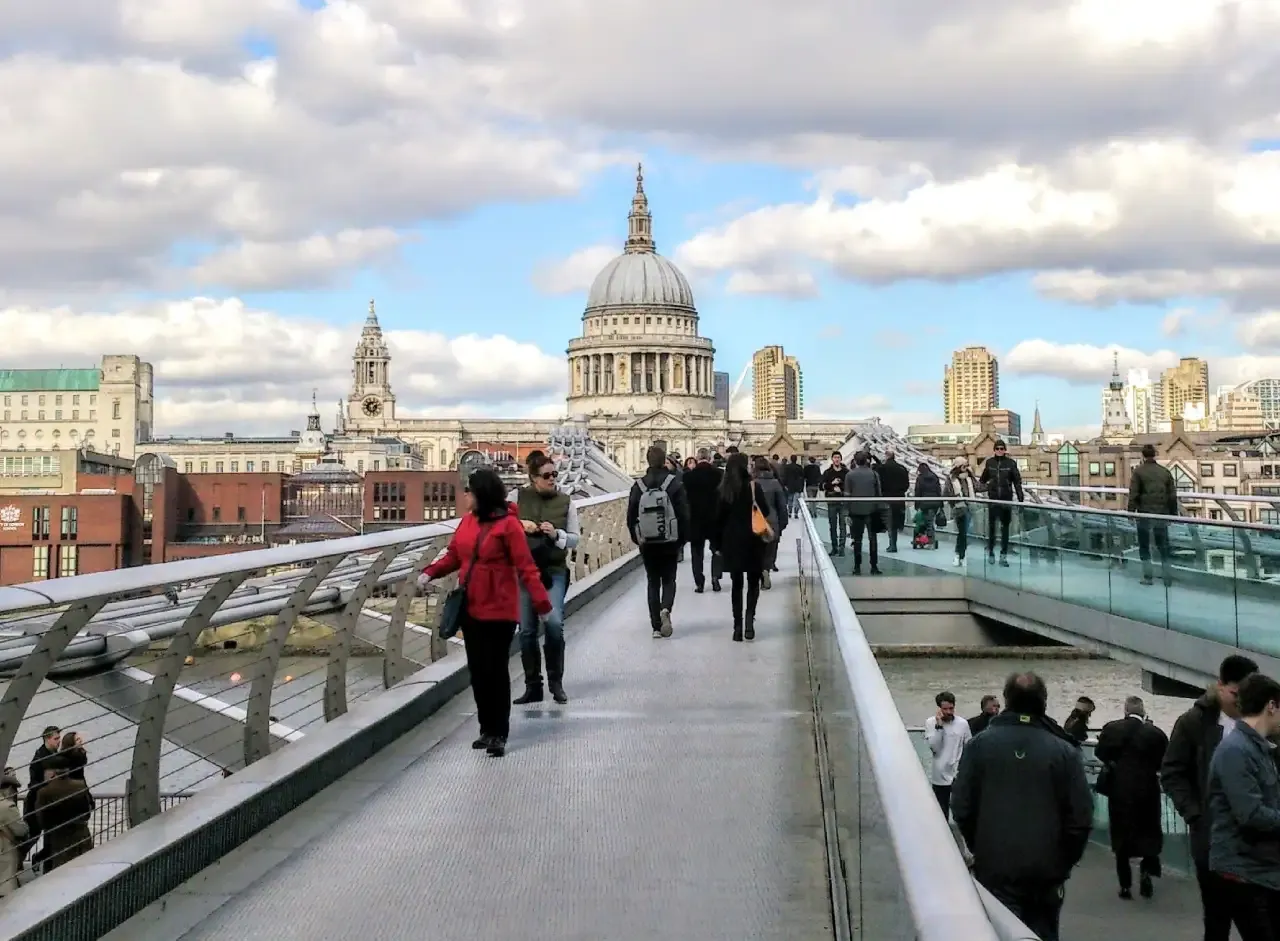 View of St. Paul's Cathedral from the Millennium Bridge