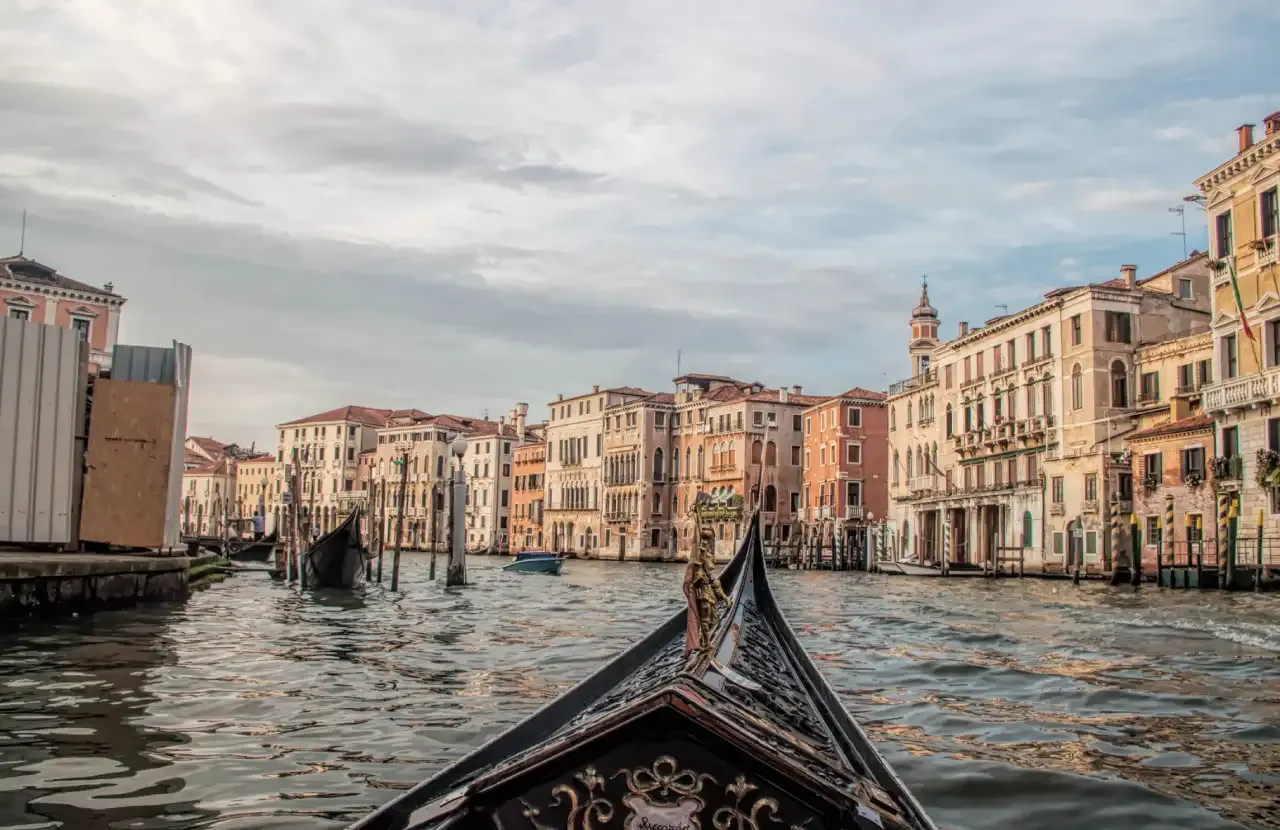 View of Venice from a gondola