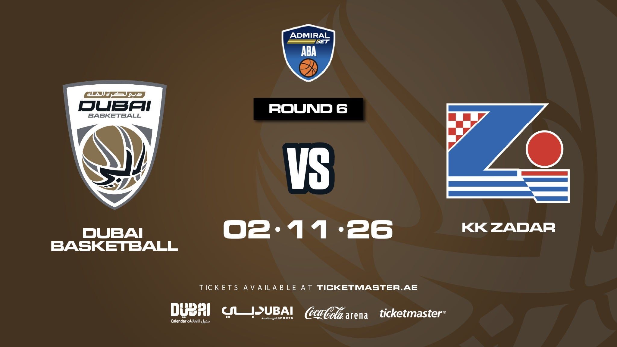 ABA League: Dubai Basketball vs KK Zadar at Coca-Cola Arena