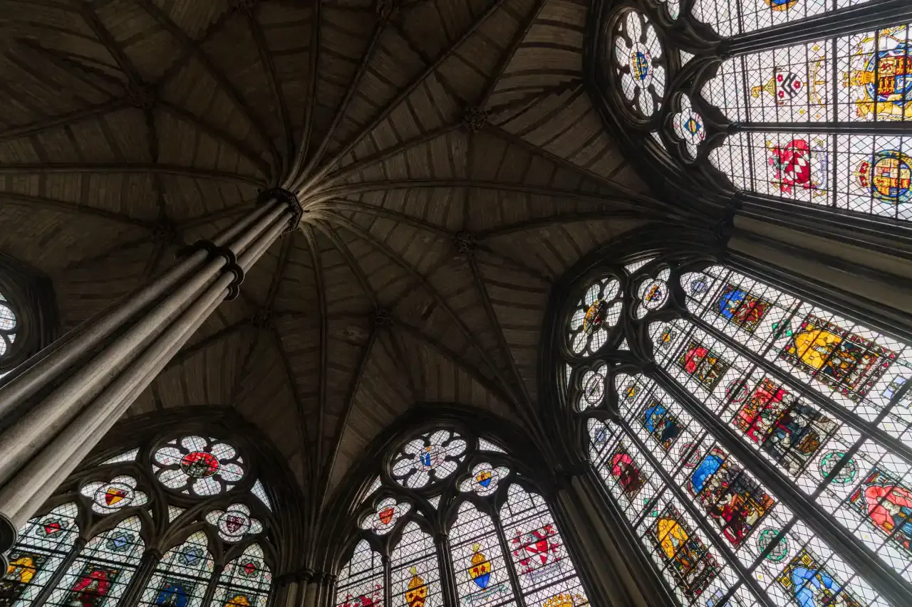 Windows of the Chapter House at Westminster Abbey