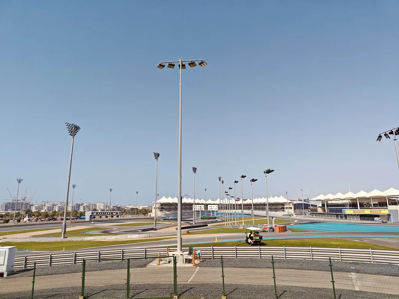 Grandstands and track at Yas Marina Circuit, Abu Dhabi