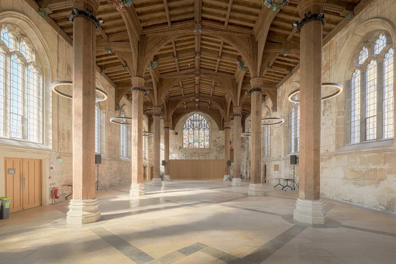 The main hall of York Guildhall, venue of the Yorkshire Yuletide Village