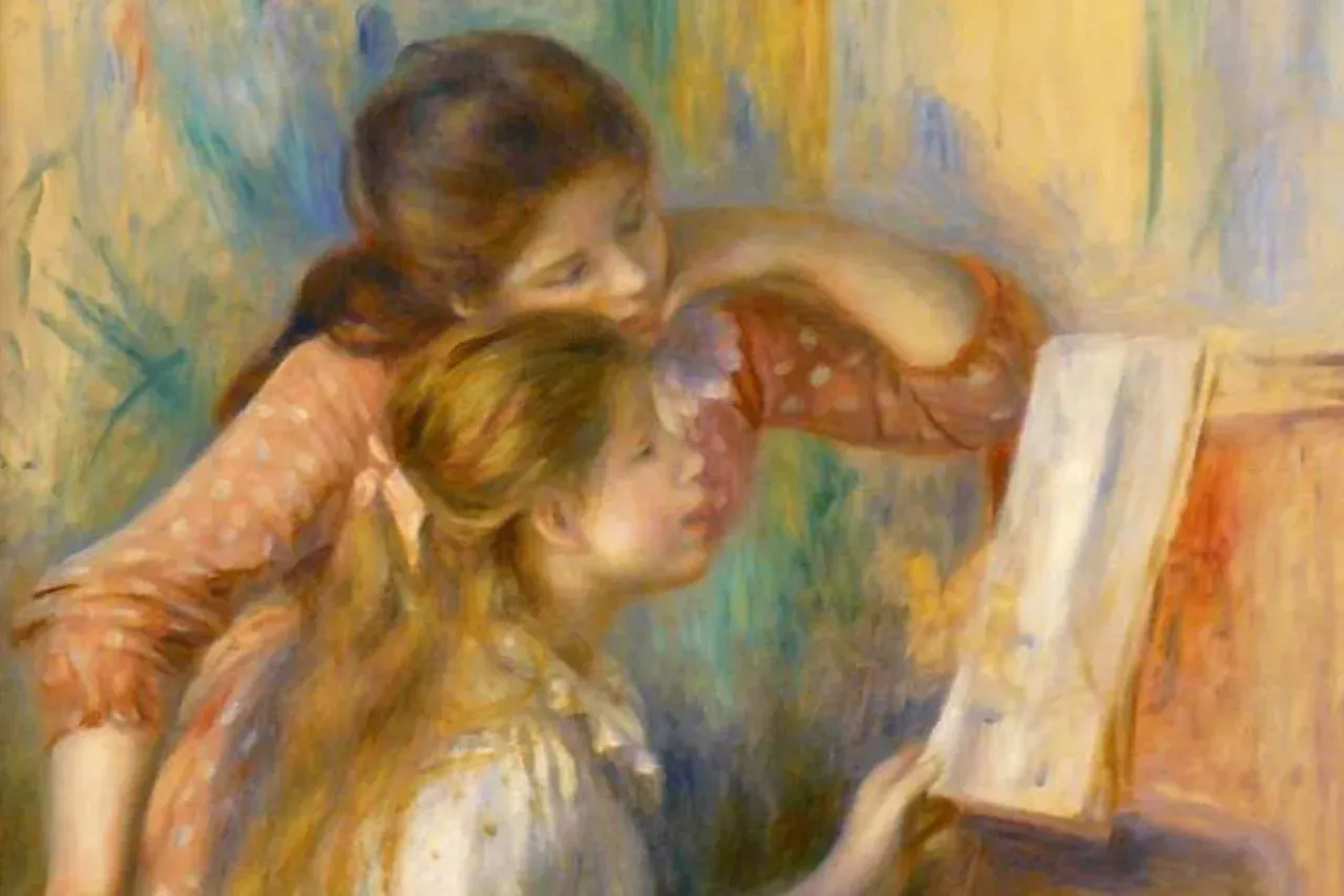 "Young Girls at the Piano" by Renoir